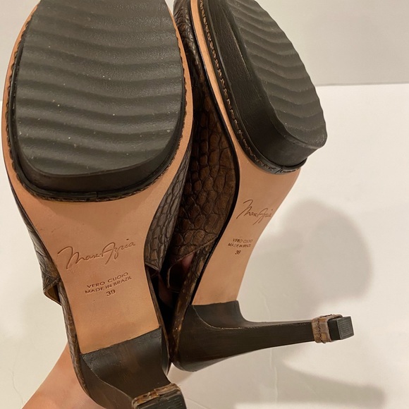 Maxazria BCBG croc embossed sandals slingbacks 39 - Picture 6 of 8